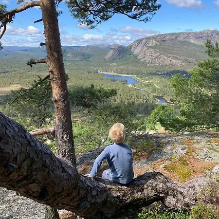 Modern With Panoramic Views Near Gautefall Vakantiehuis Treungen